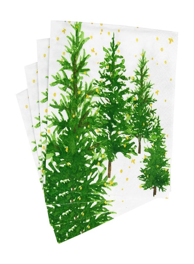 Caspari White Christmas Luncheon Napkins - 20 Per Package - Image 2